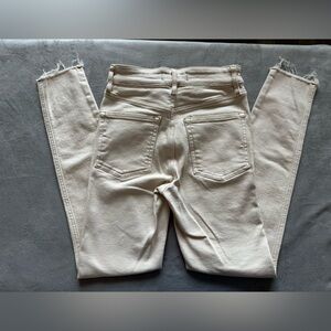 We The Free Women's Beige Ankle Jeans